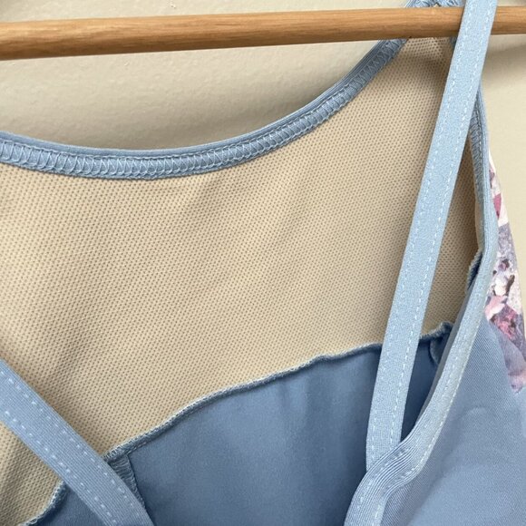 Blue Floral Leotard - Picture 4 of 6